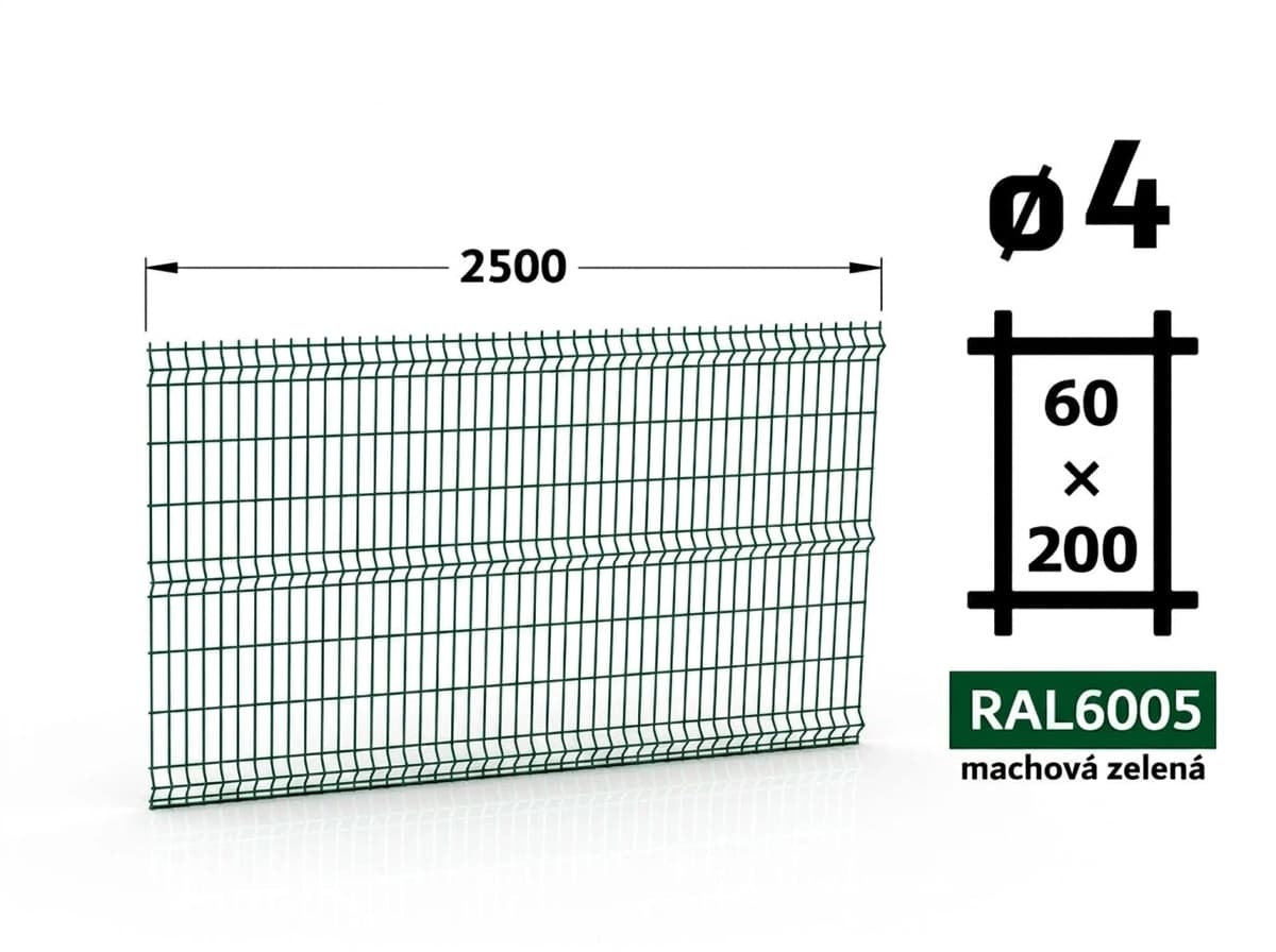 PlotIvo 3D Zváraný panel / Plotový dielec Štandard - 4mm