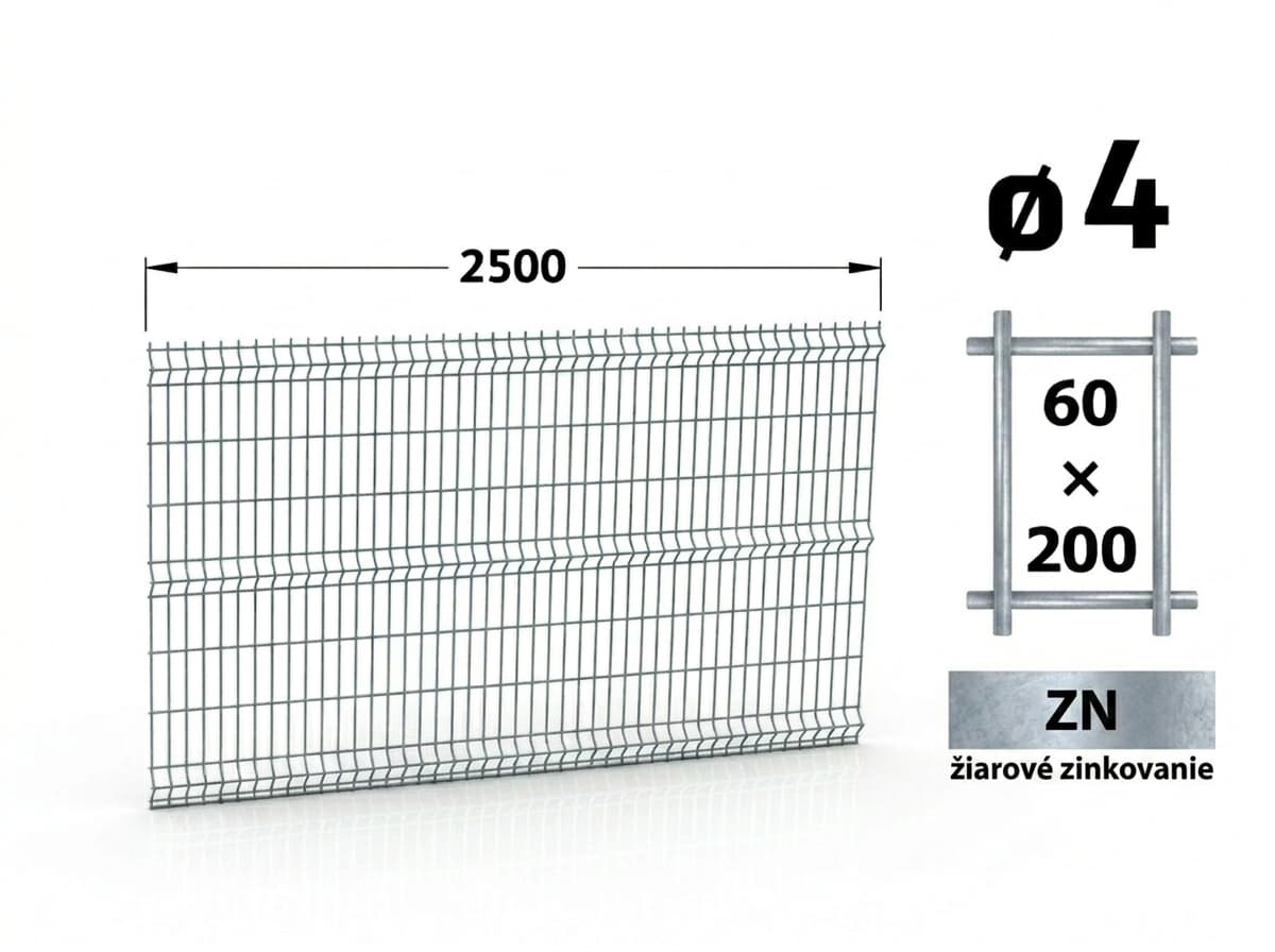 PlotIvo 3D Zváraný panel / Plotový dielec Štandard- 4mm